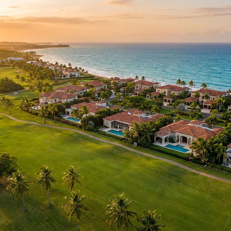 Golf course community in Dorado, Puerto Rico
